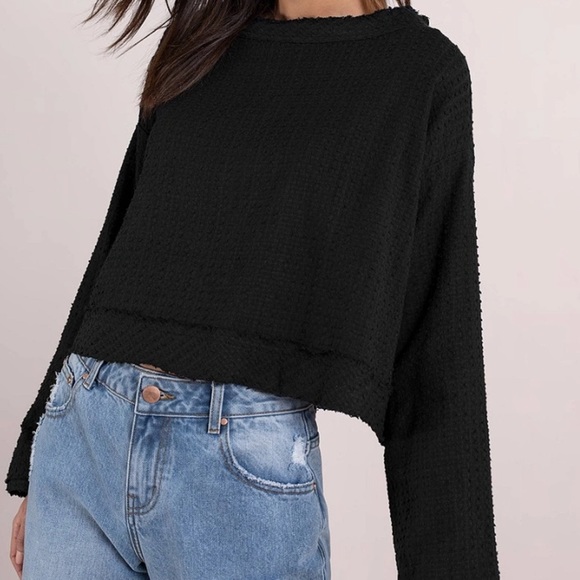 FREE PEOPLE Walking in Hueco black long sleeve top - Picture 4 of 15